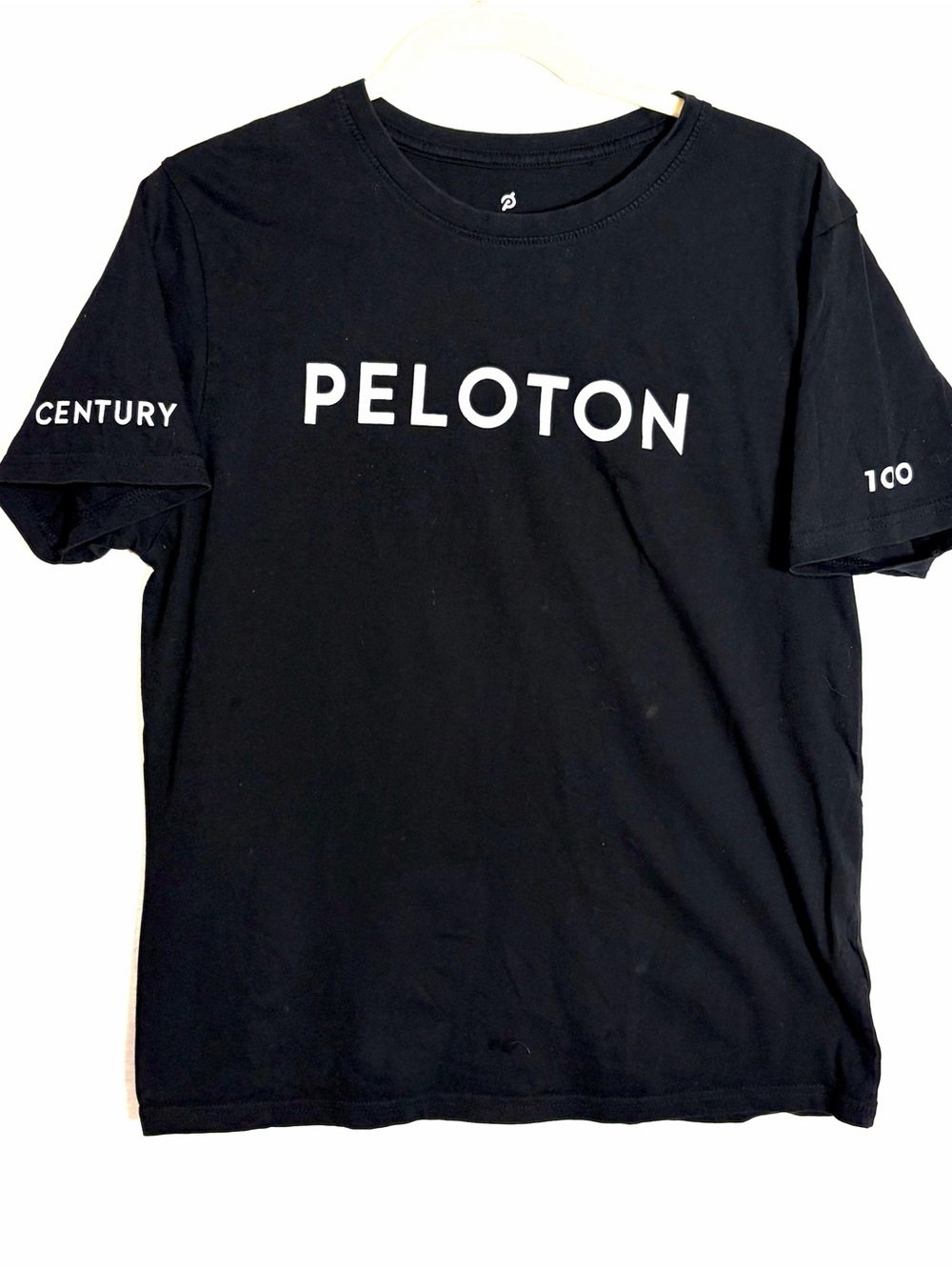 Peloton Century 100 Black Short Sleeve Tee Shirt Unisex M Activewear Outdoors